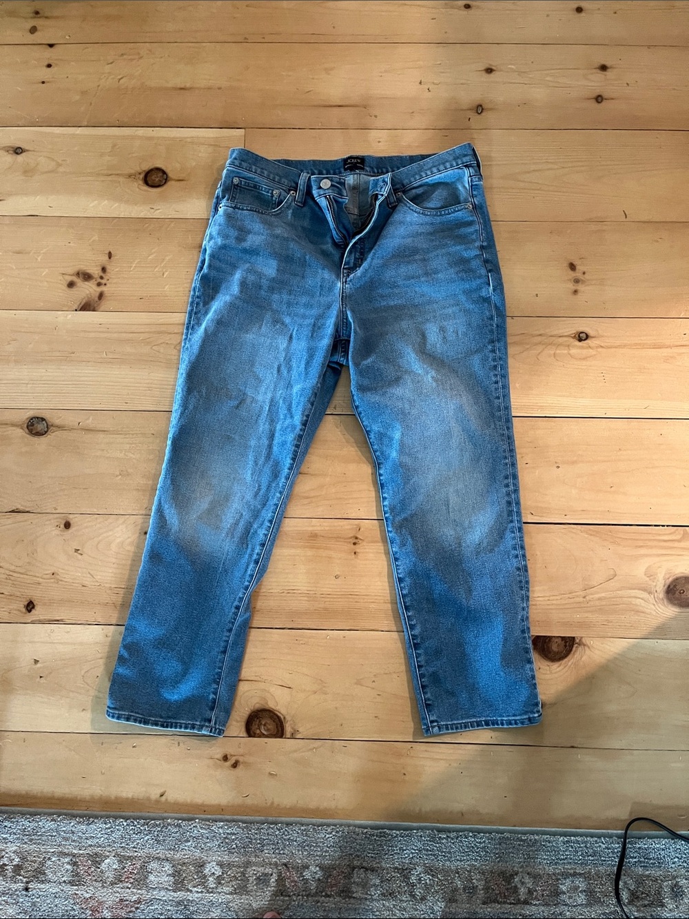 J. Crew Women's Straight-Leg Jeans in Medium Blue Wash